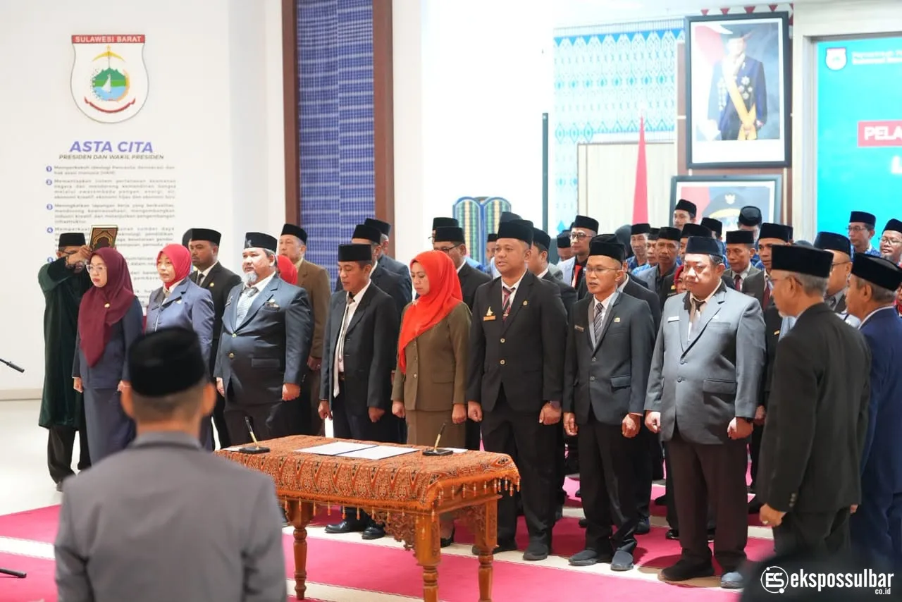 Kantongi Pertek BKN, Gubernur Suhardi Duka Lantik 72 Pejabat Pemprov Sulbar