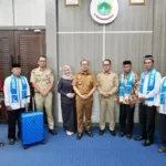 Karo Pemkesra Sulbar Ikuti Pelepasan Ibadah Umroh Para Imam Masjid