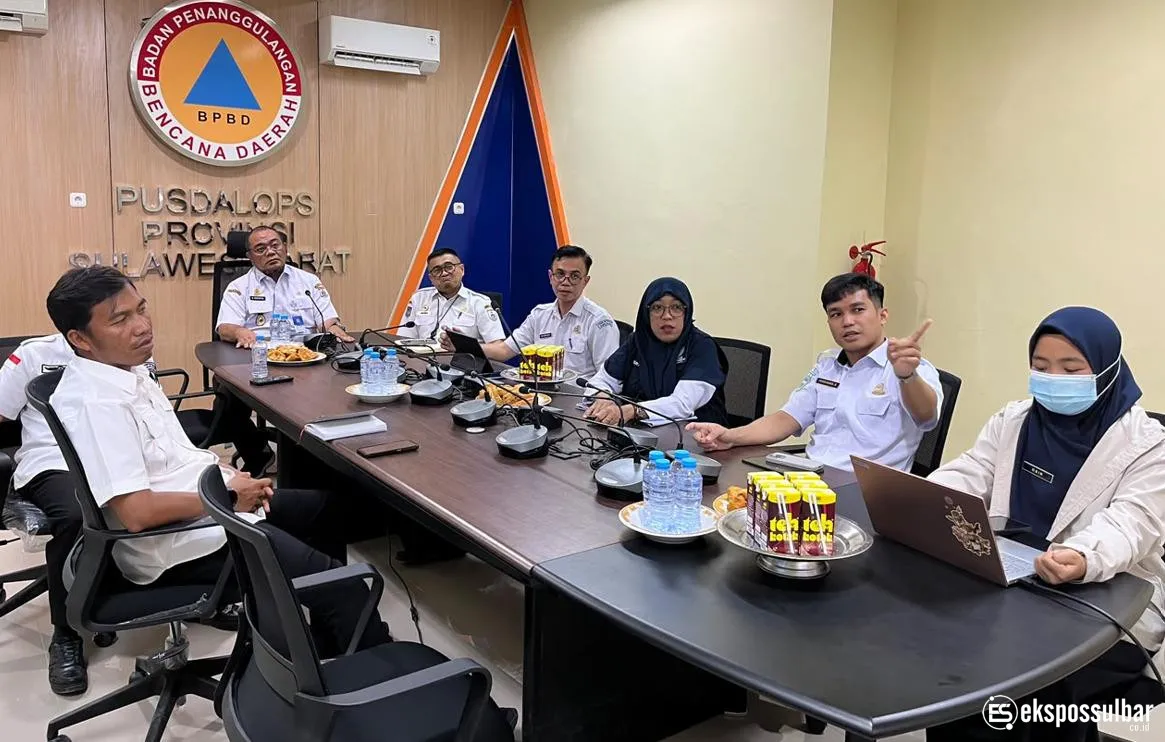 BPBD Sulbar dan BMKG Perkuat Koordinasi Hadapi Peralihan Musim, El Nino dan Potensi Bencana Hidrometeorologi