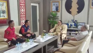 Sekda Sulbar Bersama Kalaksa BPBD Terima Kunjungan Kepala Balai Dalkarhut, Perkuat Sinergi Penanganan Karhutla